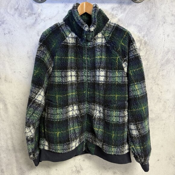 J Crew Fleece Jacket Nordic Sherpa Zip Up Sweater Hiking Outdoor XL 26x29 - Picture 1 of 12